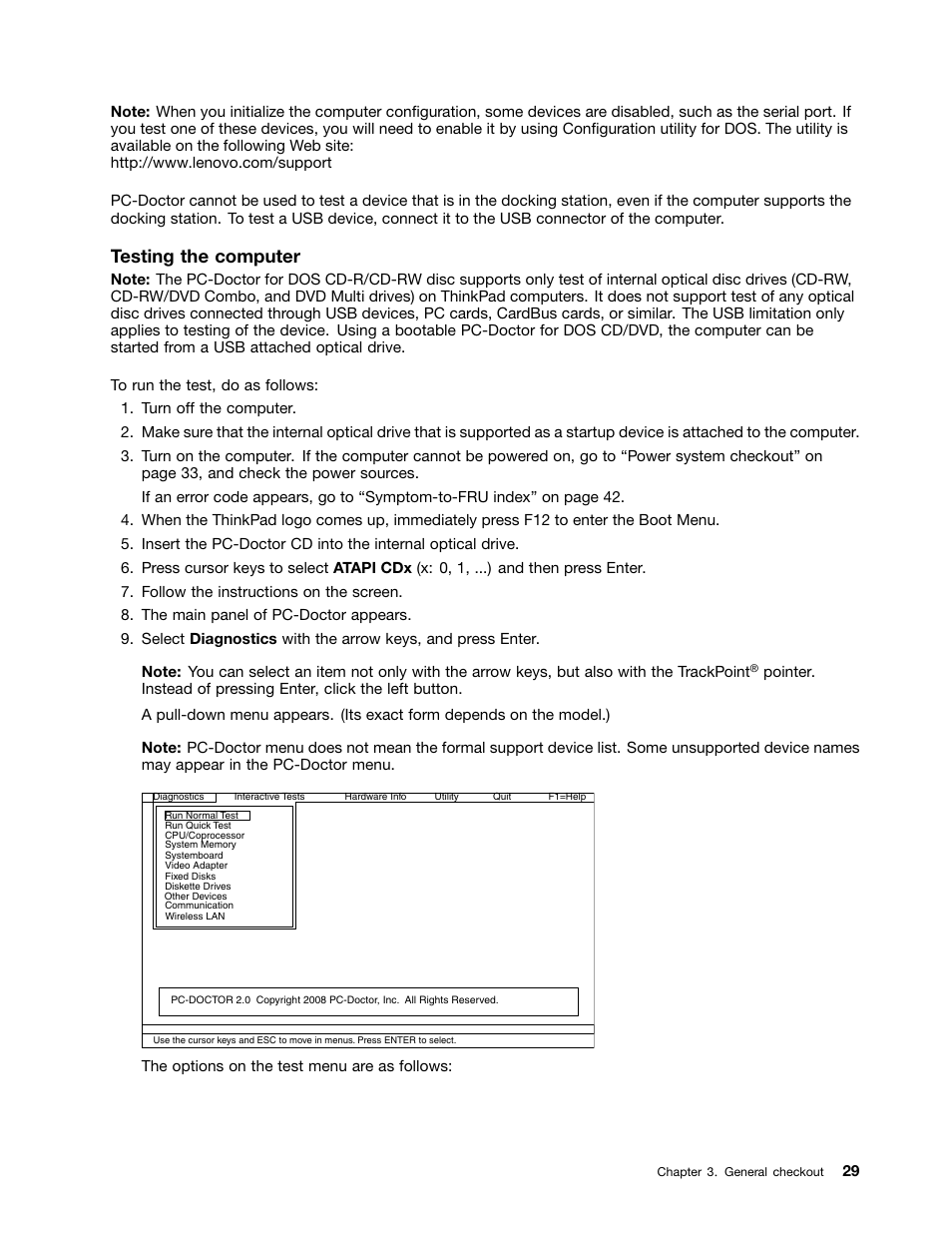 Testing the computer | IBM X220 User Manual | Page 35 / 146