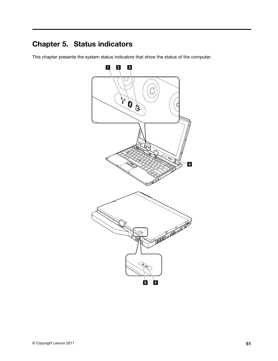 Chapter 5. status indicators | IBM X220 User Manual | Page 57 / 146