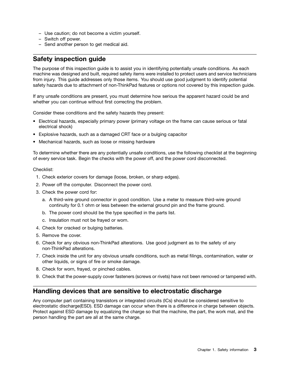 Safety inspection guide | IBM X220 User Manual | Page 9 / 146