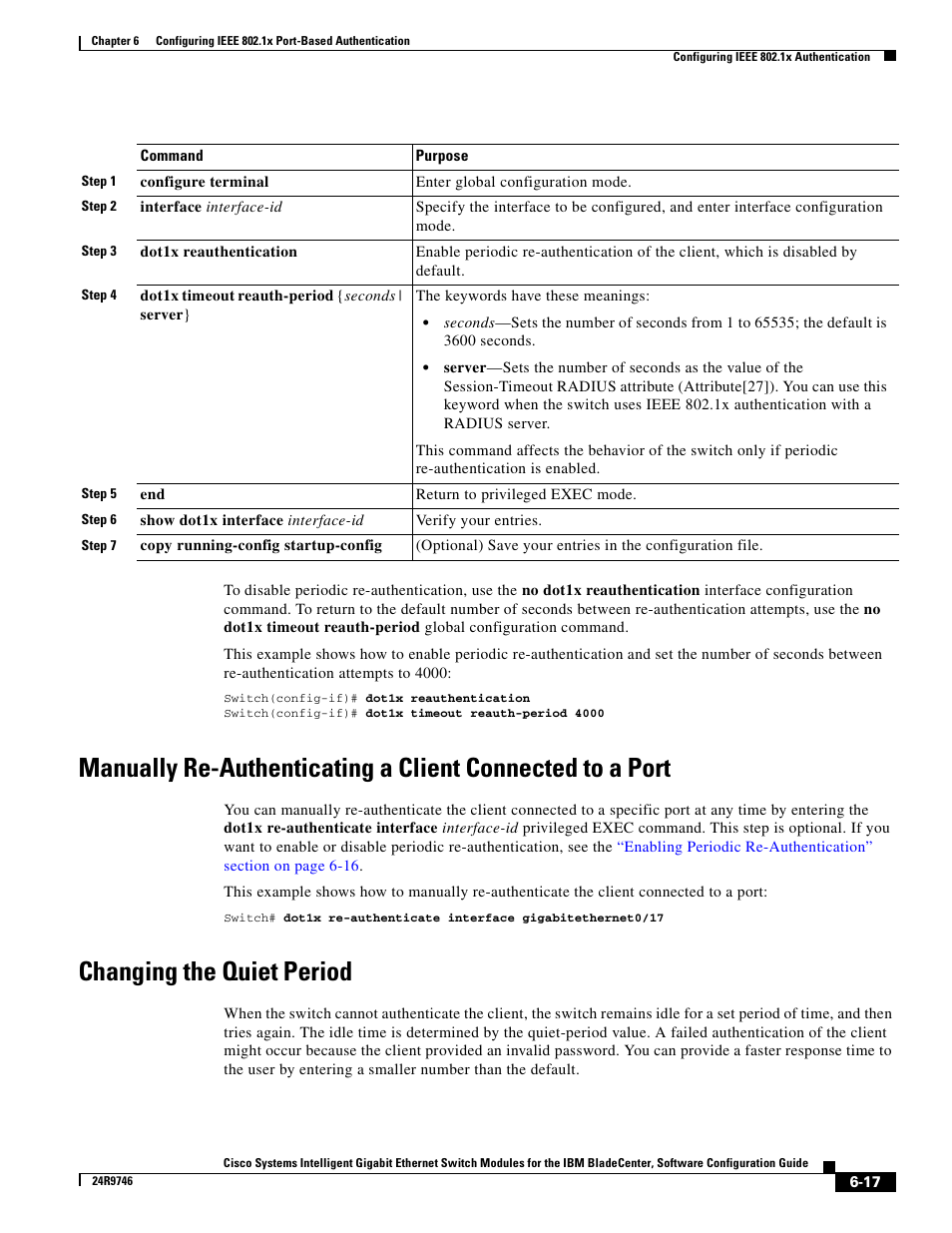 Changing the quiet period | IBM 12.1(22)EA6 User Manual | Page 133 / 550