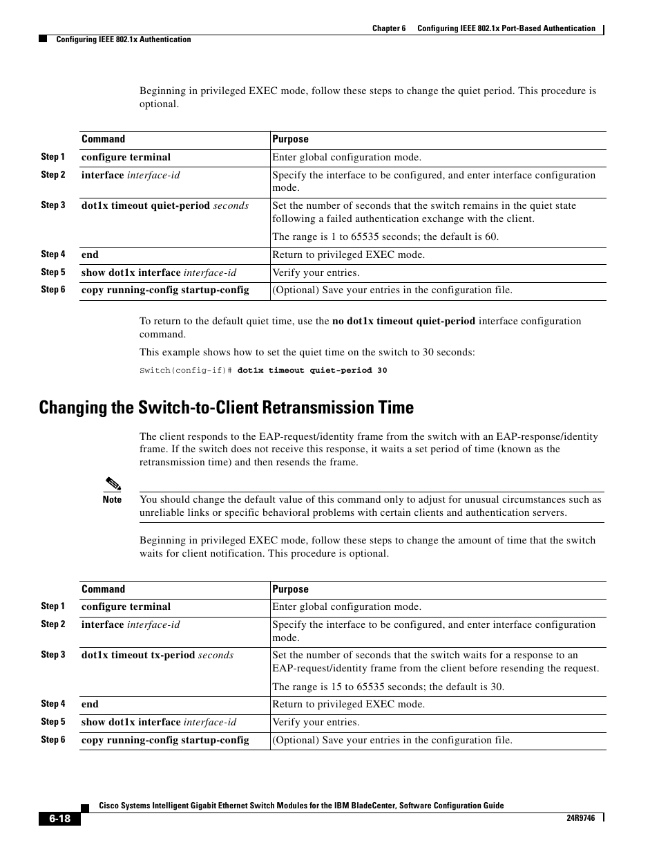 Changing the switch-to-client retransmission time | IBM 12.1(22)EA6 User Manual | Page 134 / 550