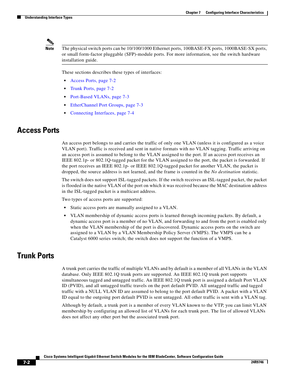 Access ports, Trunk ports | IBM 12.1(22)EA6 User Manual | Page 144 / 550