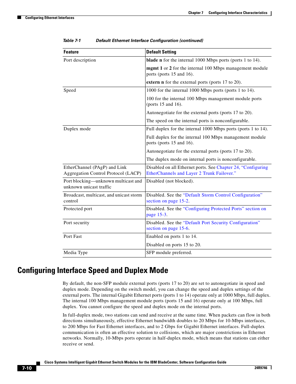 Configuring interface speed and duplex mode | IBM 12.1(22)EA6 User Manual | Page 152 / 550