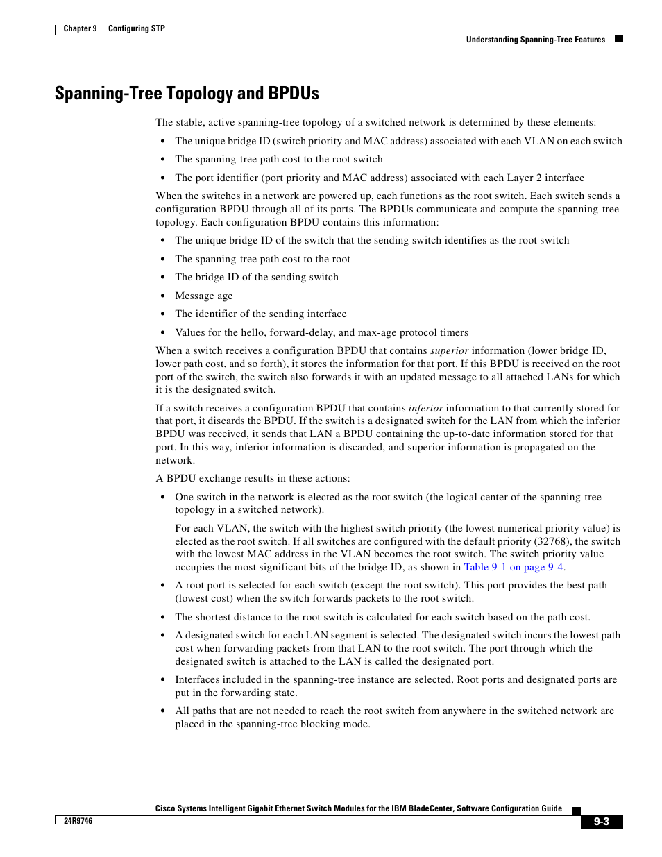 Spanning-tree topology and bpdus | IBM 12.1(22)EA6 User Manual | Page 169 / 550