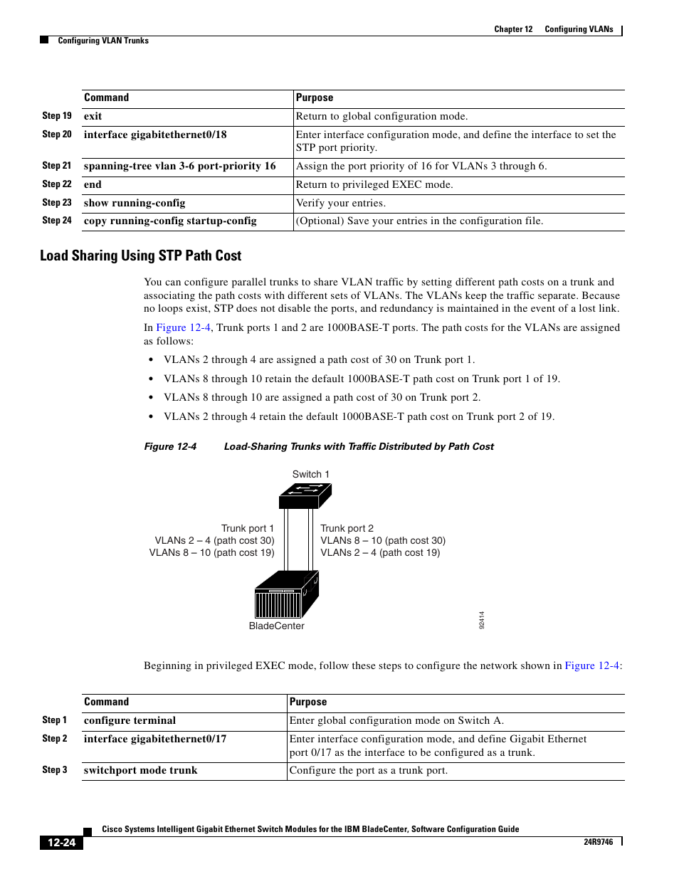 Load sharing using stp path cost | IBM 12.1(22)EA6 User Manual | Page 254 / 550