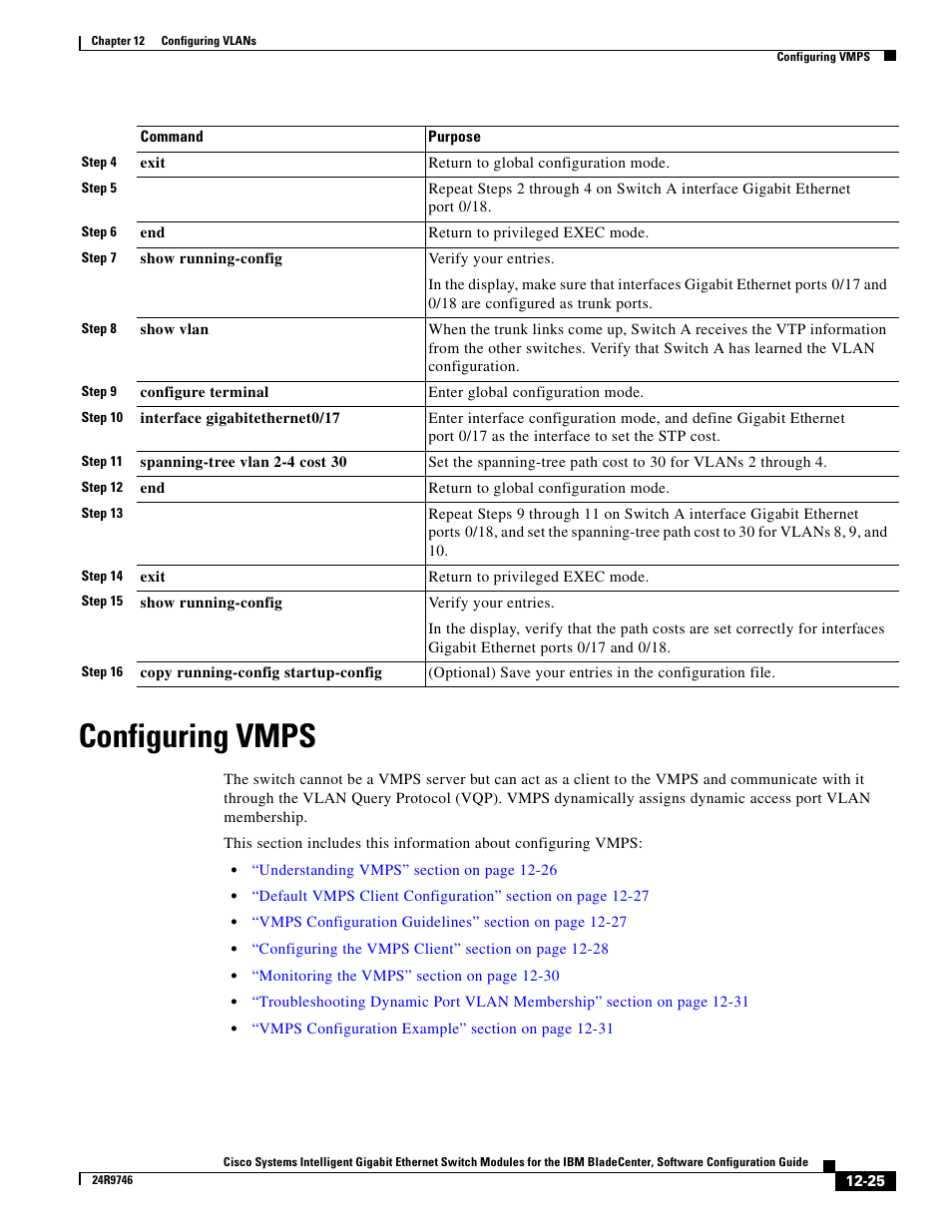 Configuring vmps | IBM 12.1(22)EA6 User Manual | Page 255 / 550