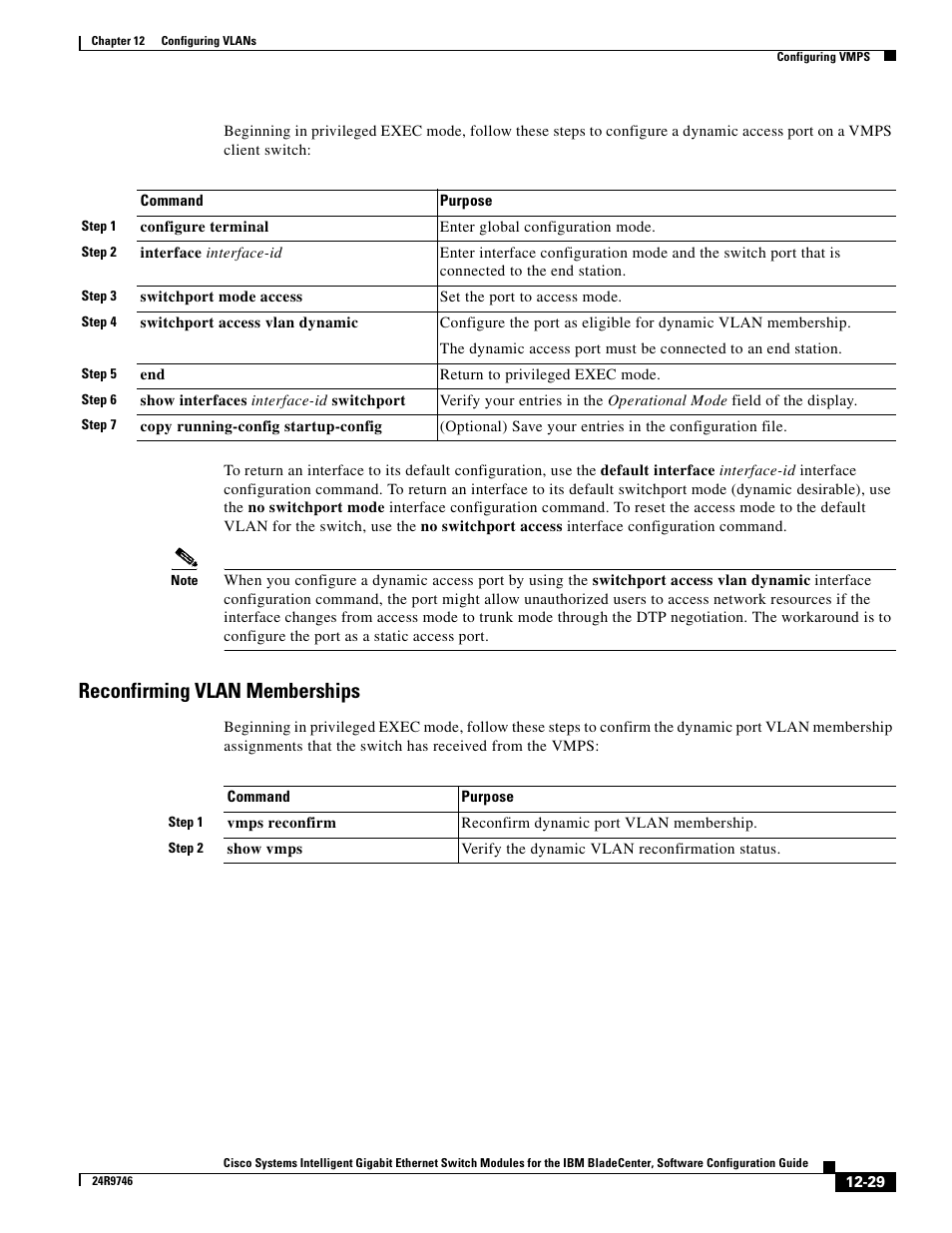 Reconfirming vlan memberships | IBM 12.1(22)EA6 User Manual | Page 259 / 550