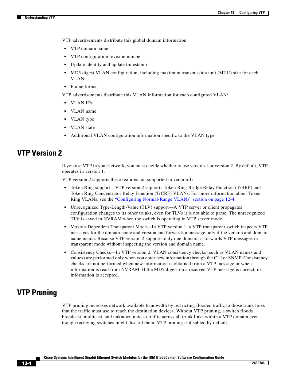 Vtp version 2, Vtp pruning | IBM 12.1(22)EA6 User Manual | Page 266 / 550
