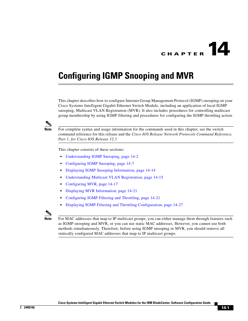 Configuring igmp snooping and mvr, C h a p t e r | IBM 12.1(22)EA6 User Manual | Page 279 / 550