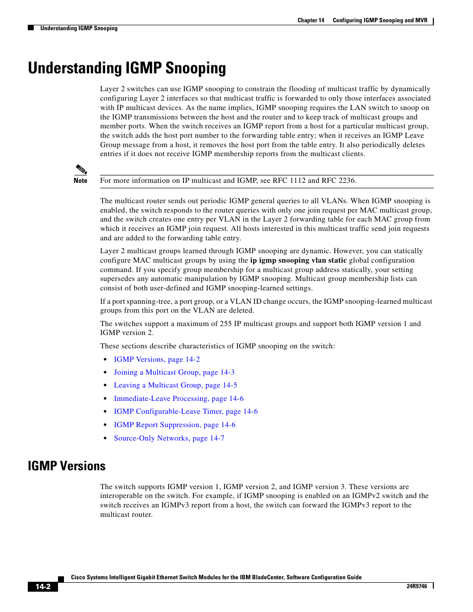 Understanding igmp snooping, Igmp versions | IBM 12.1(22)EA6 User Manual | Page 280 / 550
