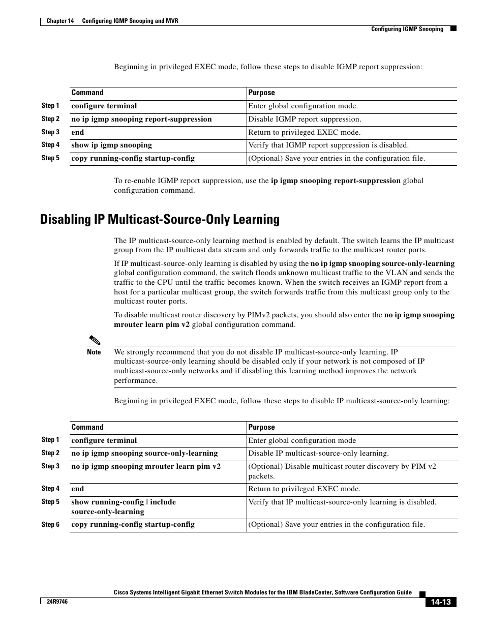 Disabling ip multicast-source-only learning | IBM 12.1(22)EA6 User Manual | Page 291 / 550