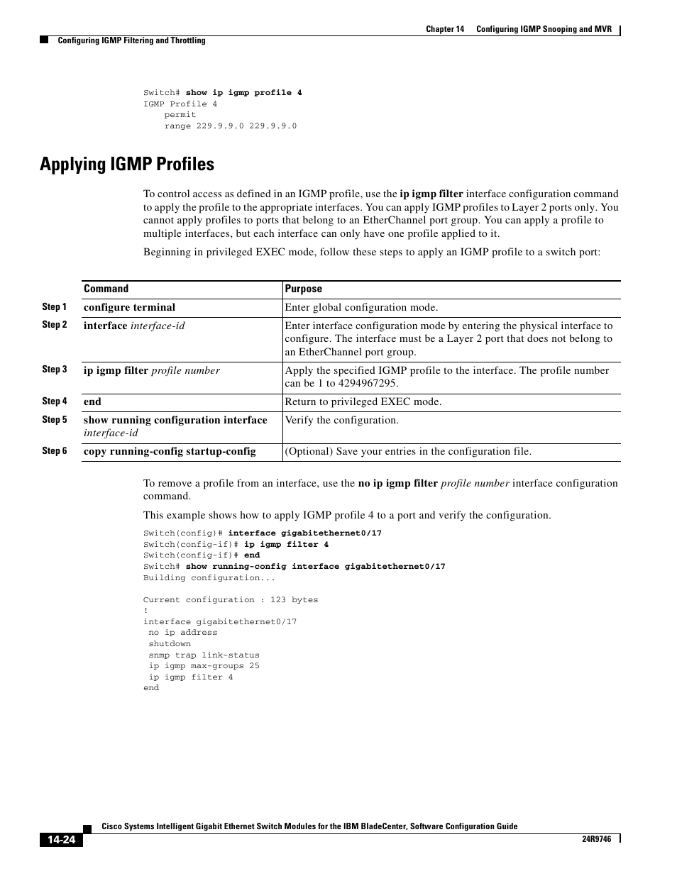 Applying igmp profiles | IBM 12.1(22)EA6 User Manual | Page 302 / 550