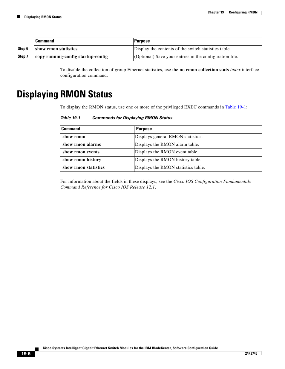 Displaying rmon status | IBM 12.1(22)EA6 User Manual | Page 356 / 550