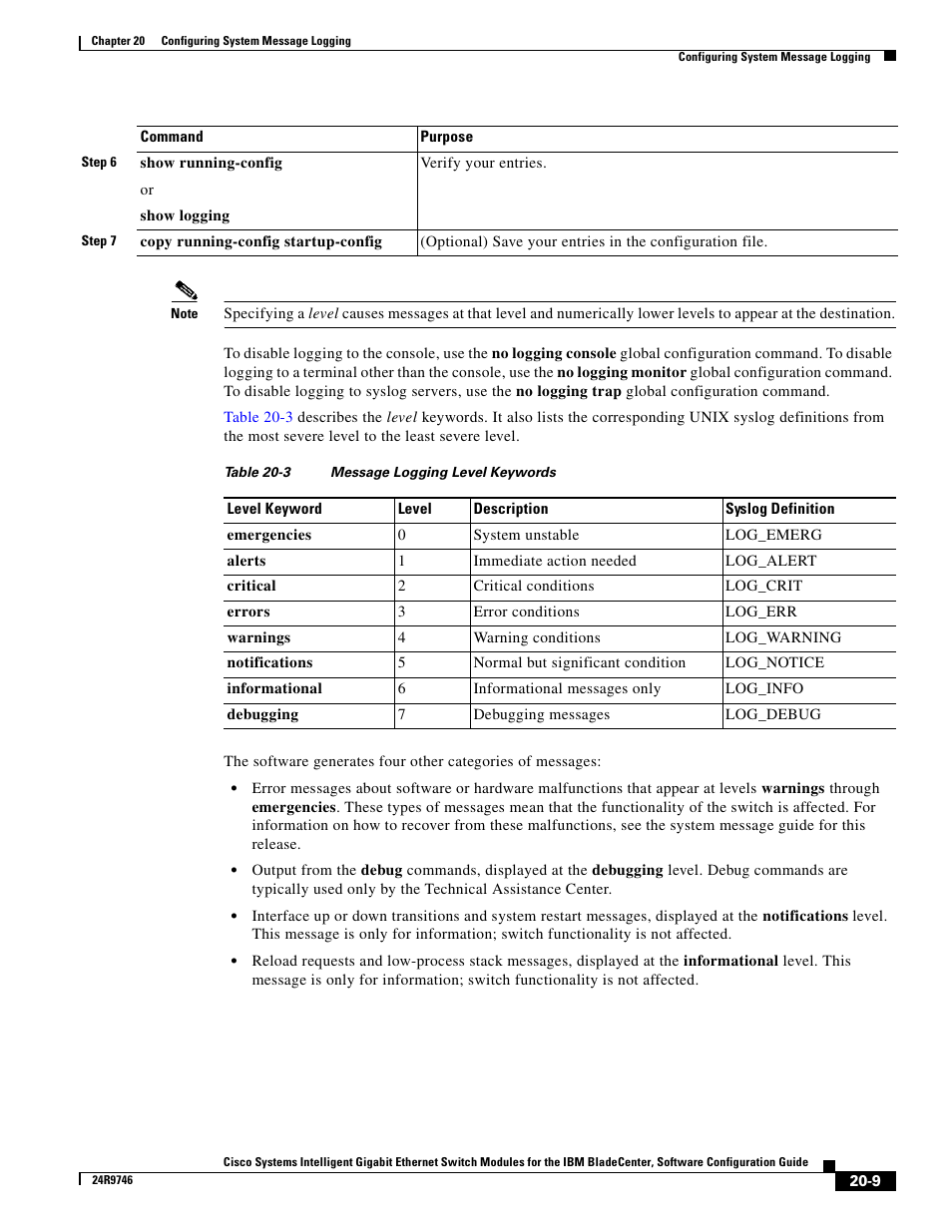 Table 20-3 | IBM 12.1(22)EA6 User Manual | Page 365 / 550