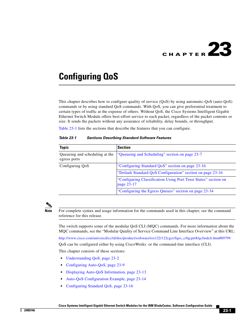 Configuring qos, C h a p t e r | IBM 12.1(22)EA6 User Manual | Page 409 / 550