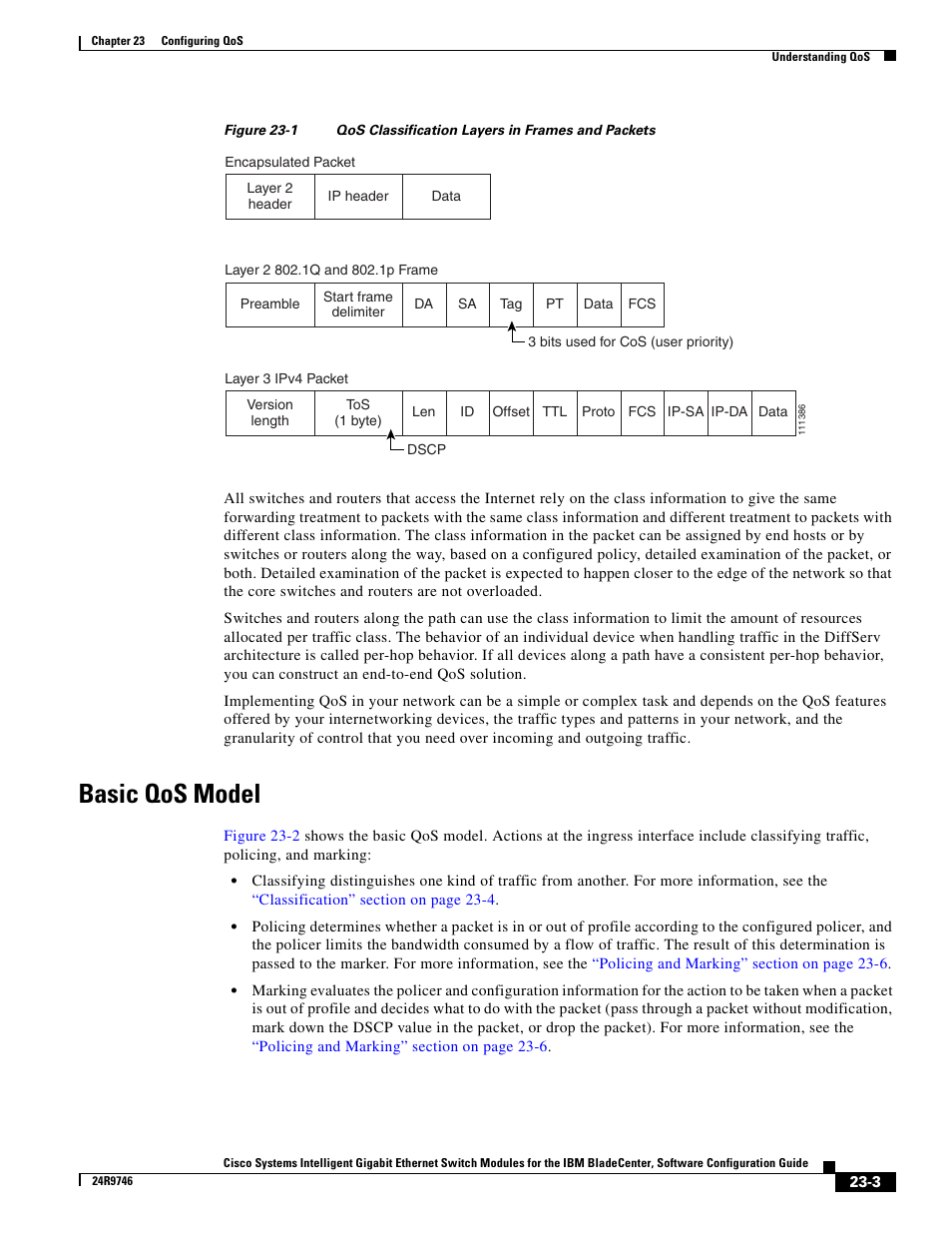Basic qos model, Figure 23-1 | IBM 12.1(22)EA6 User Manual | Page 411 / 550