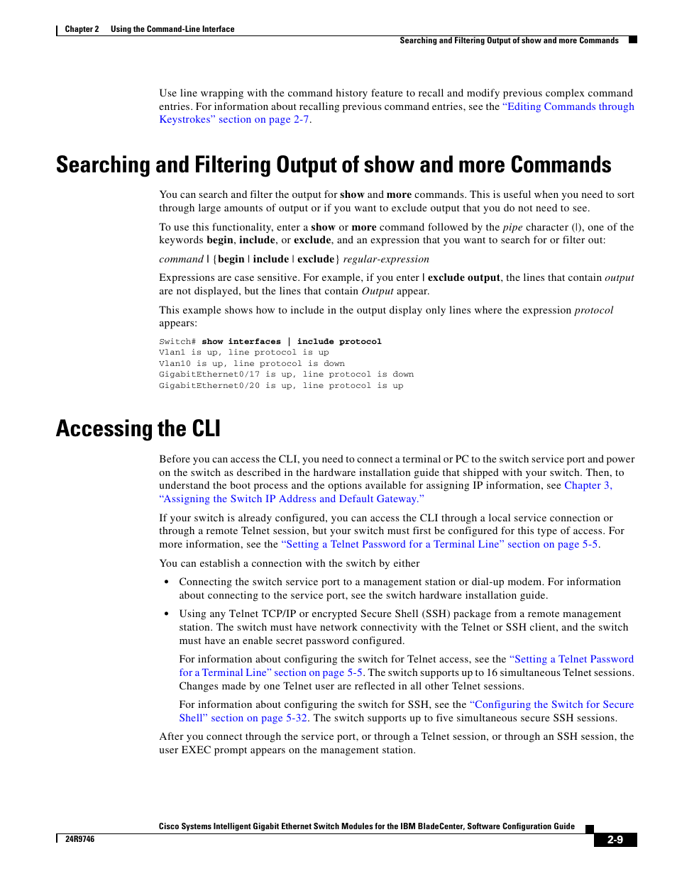 Accessing the cli | IBM 12.1(22)EA6 User Manual | Page 43 / 550