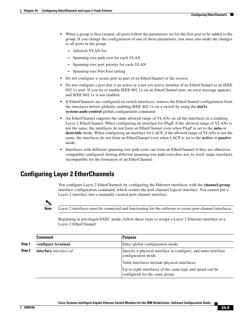 Configuring layer2 etherchannels, Configuring layer 2 etherchannels | IBM 12.1(22)EA6 User Manual | Page 457 / 550
