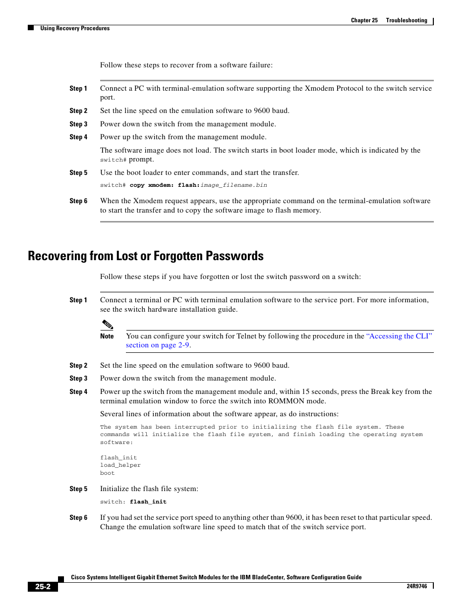 Recovering from lost or forgotten passwords | IBM 12.1(22)EA6 User Manual | Page 468 / 550