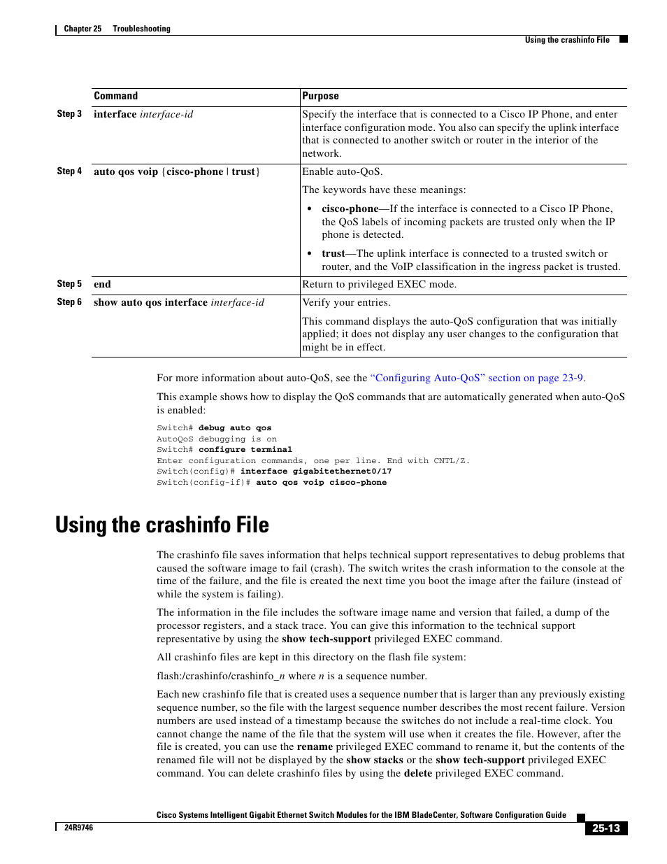 Using the crashinfo file | IBM 12.1(22)EA6 User Manual | Page 479 / 550