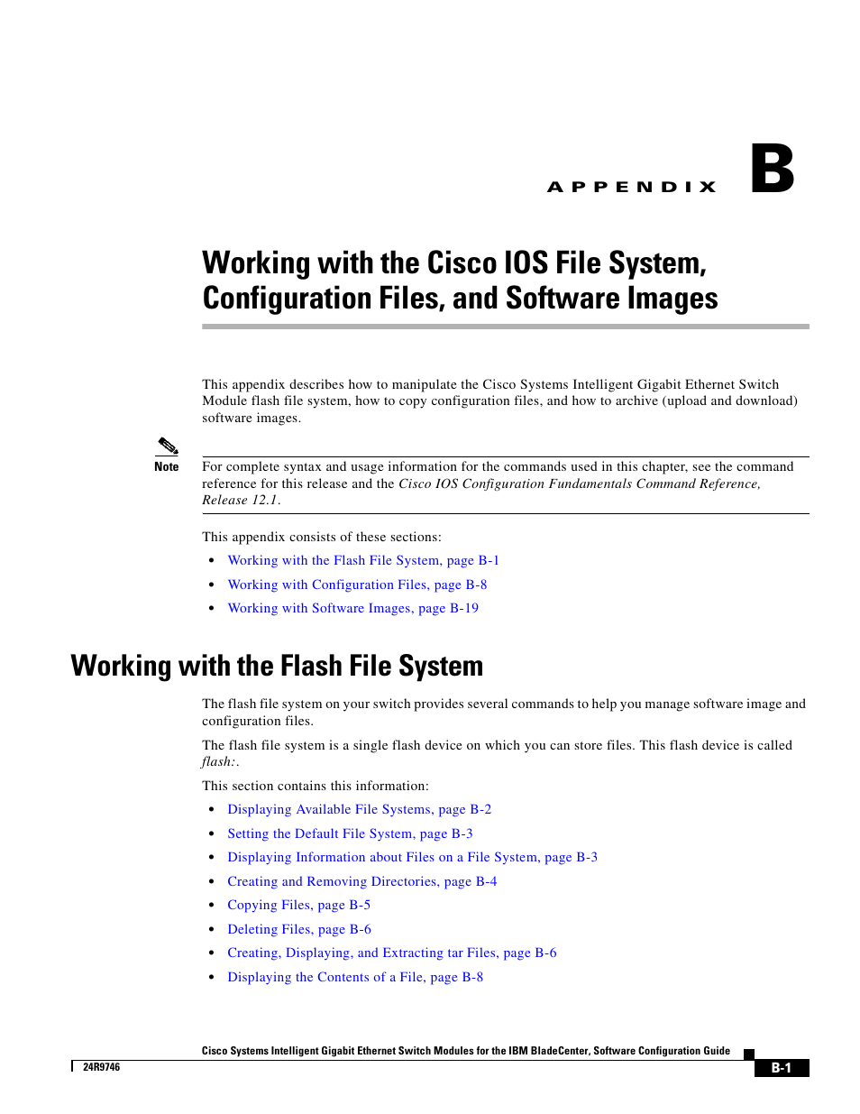 Working with the flash file system, A p p e n d i x | IBM 12.1(22)EA6 User Manual | Page 485 / 550
