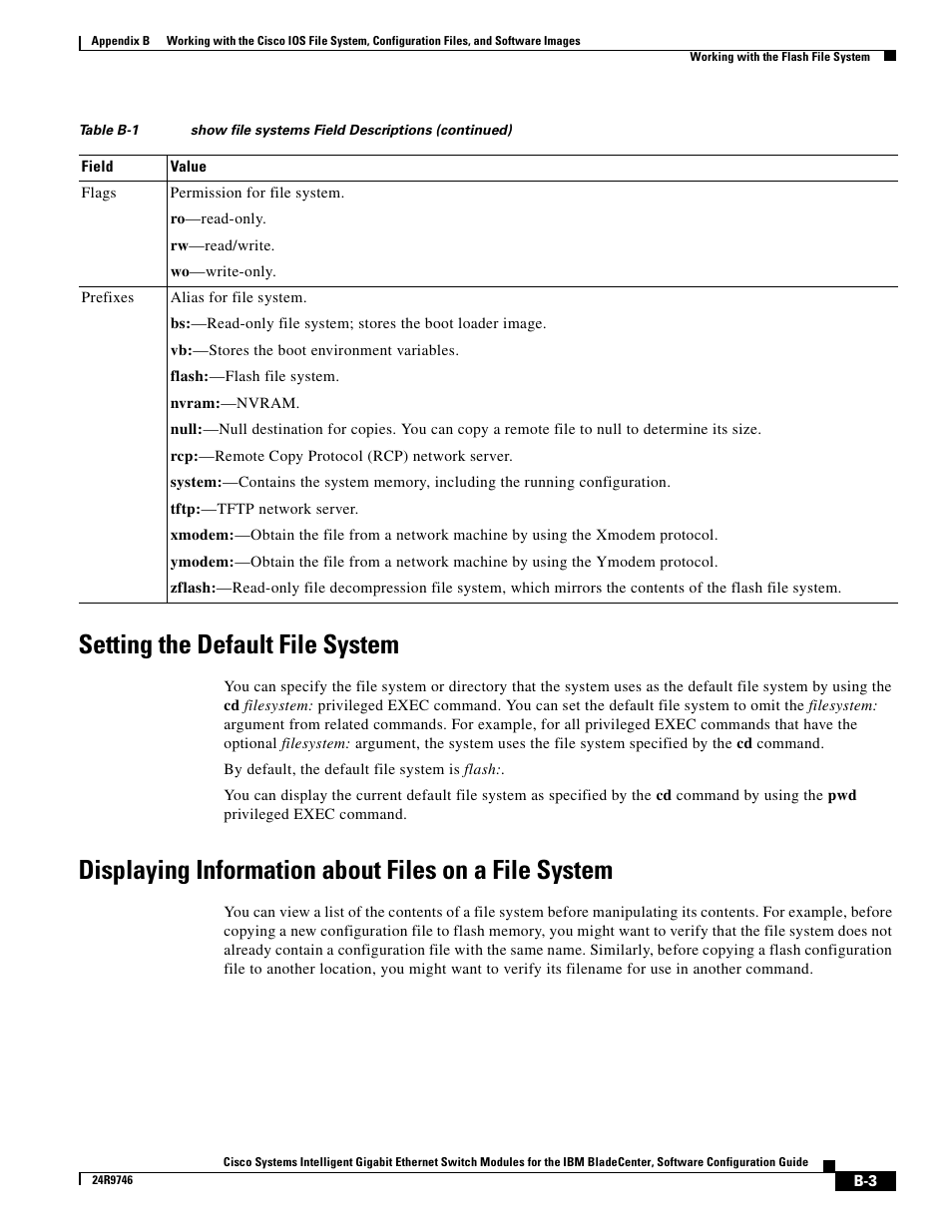 Setting the default file system | IBM 12.1(22)EA6 User Manual | Page 487 / 550