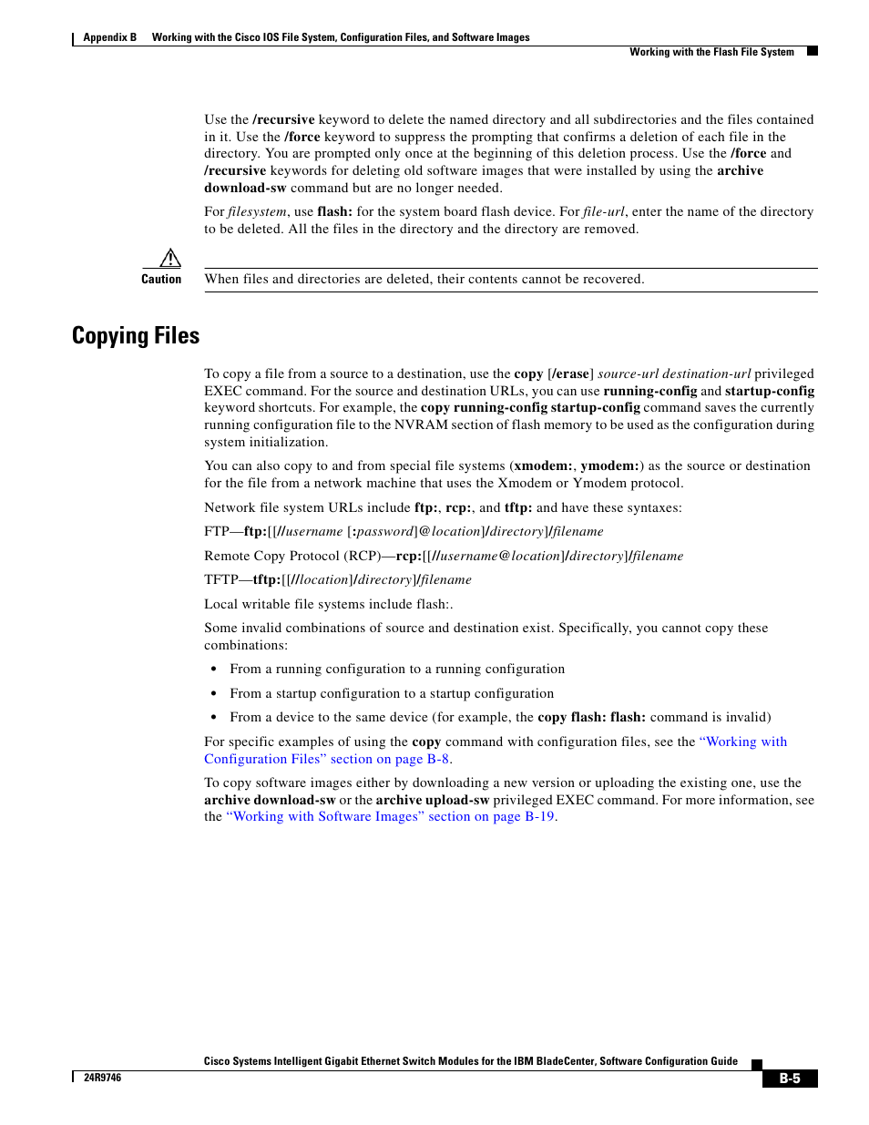 Copying files | IBM 12.1(22)EA6 User Manual | Page 489 / 550