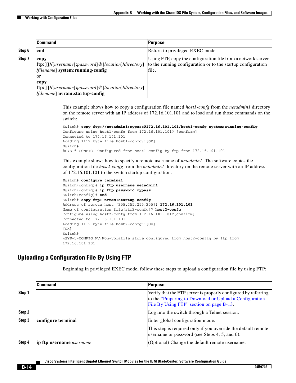 Uploading a configuration file by using ftp | IBM 12.1(22)EA6 User Manual | Page 498 / 550