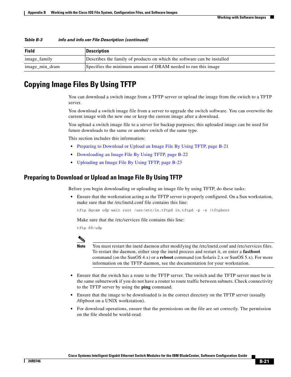 Copying image files by using tftp | IBM 12.1(22)EA6 User Manual | Page 505 / 550