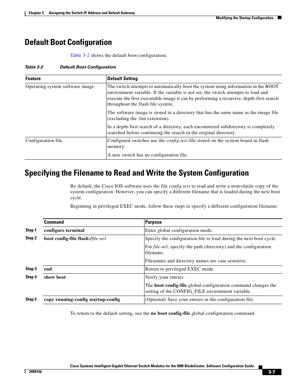 Default boot configuration | IBM 12.1(22)EA6 User Manual | Page 51 / 550