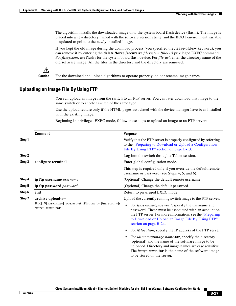 Uploading an image file by using ftp | IBM 12.1(22)EA6 User Manual | Page 511 / 550