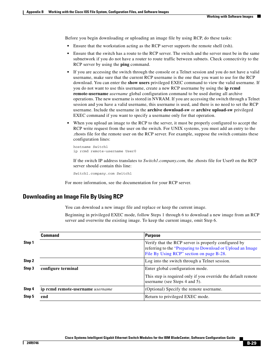 Downloading an image file by using rcp | IBM 12.1(22)EA6 User Manual | Page 513 / 550