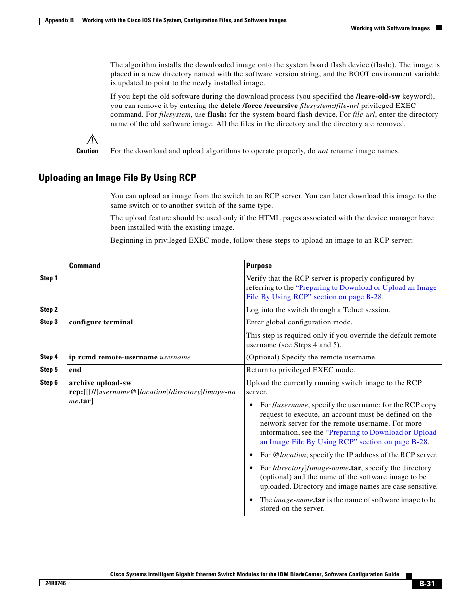 Uploading an image file by using rcp | IBM 12.1(22)EA6 User Manual | Page 515 / 550