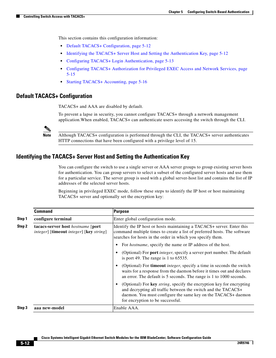 Default tacacs+ configuration | IBM 12.1(22)EA6 User Manual | Page 92 / 550