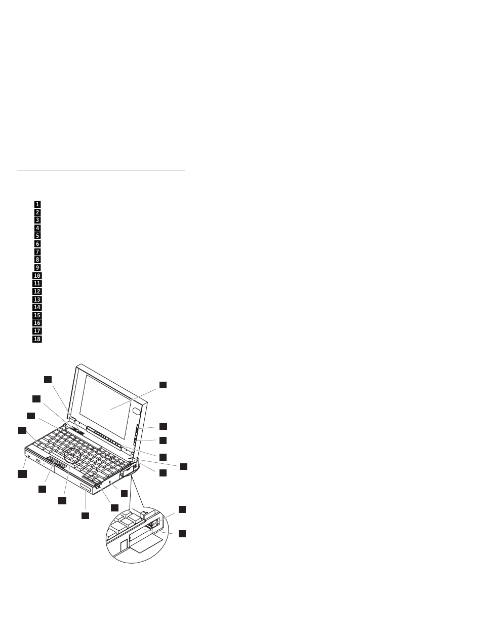 Locations, Front view, Locations front view | IBM THINKPAD 760C/CD (9546) User Manual | Page 176 / 630