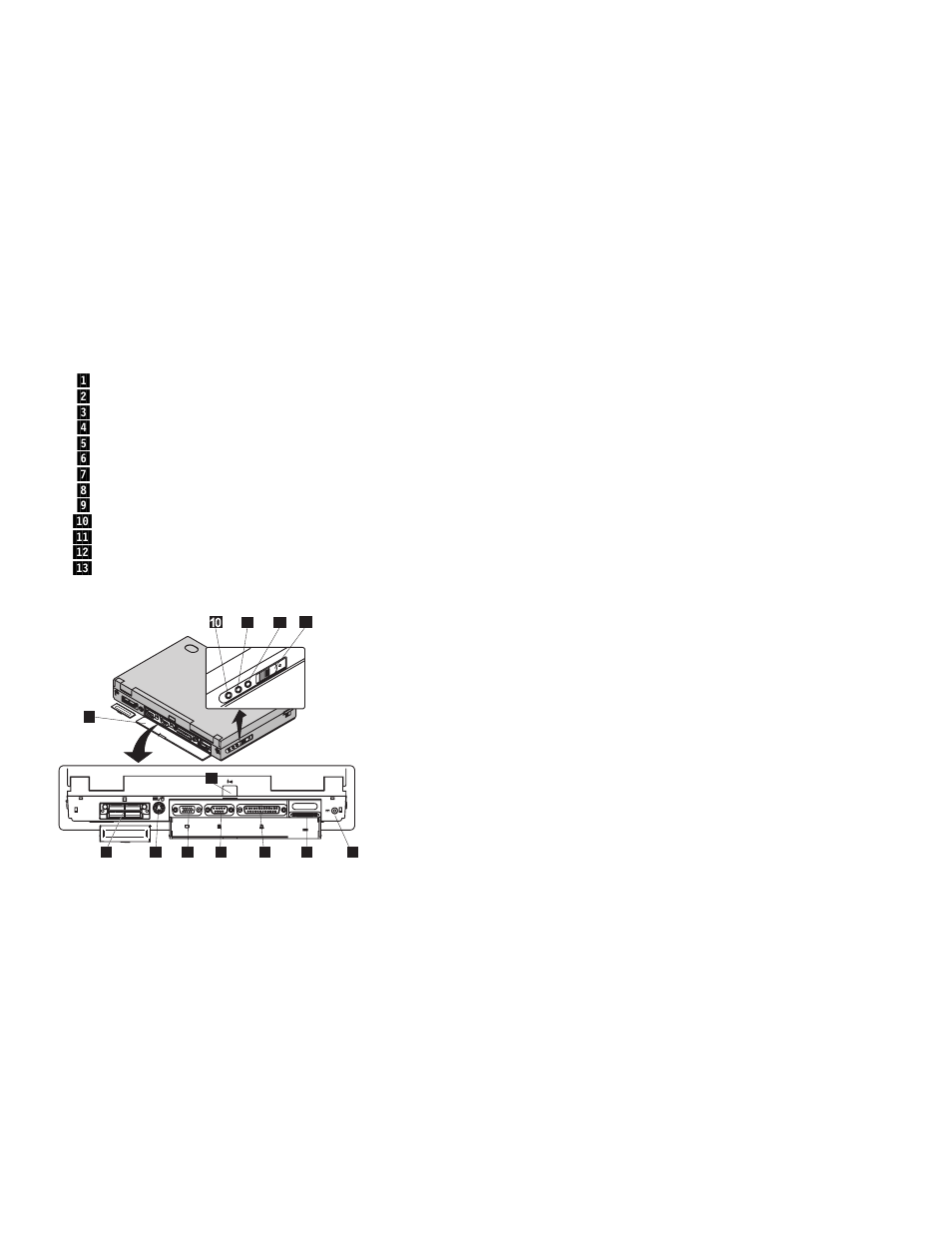 Rear view | IBM THINKPAD 760C/CD (9546) User Manual | Page 179 / 630