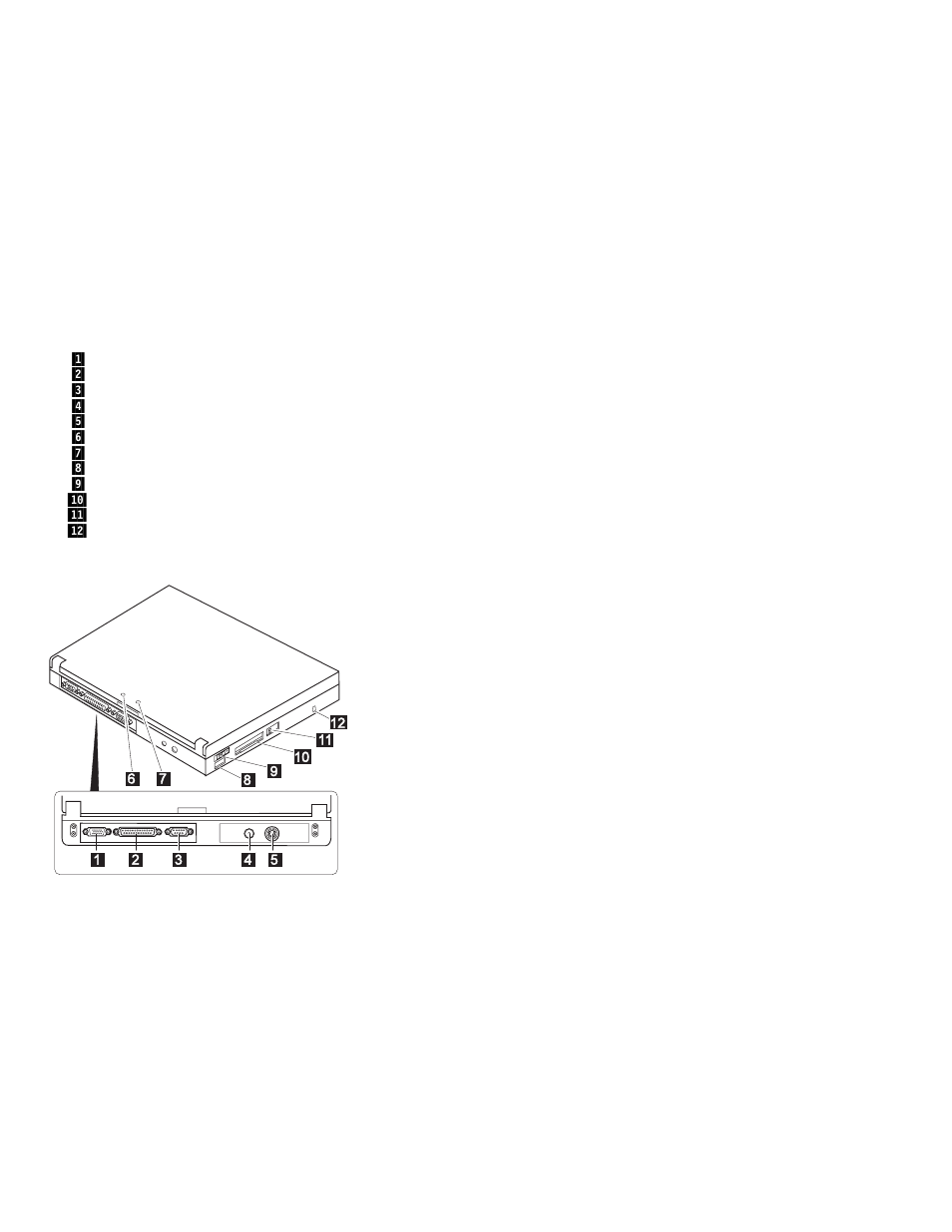 Rear view | IBM THINKPAD 760C/CD (9546) User Manual | Page 262 / 630