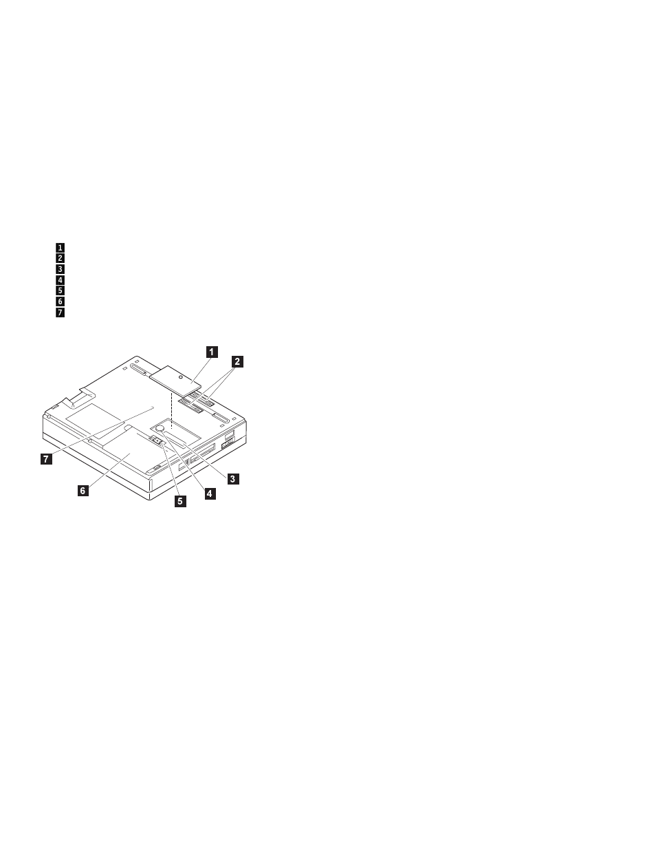 Bottom view | IBM THINKPAD 760C/CD (9546) User Manual | Page 263 / 630