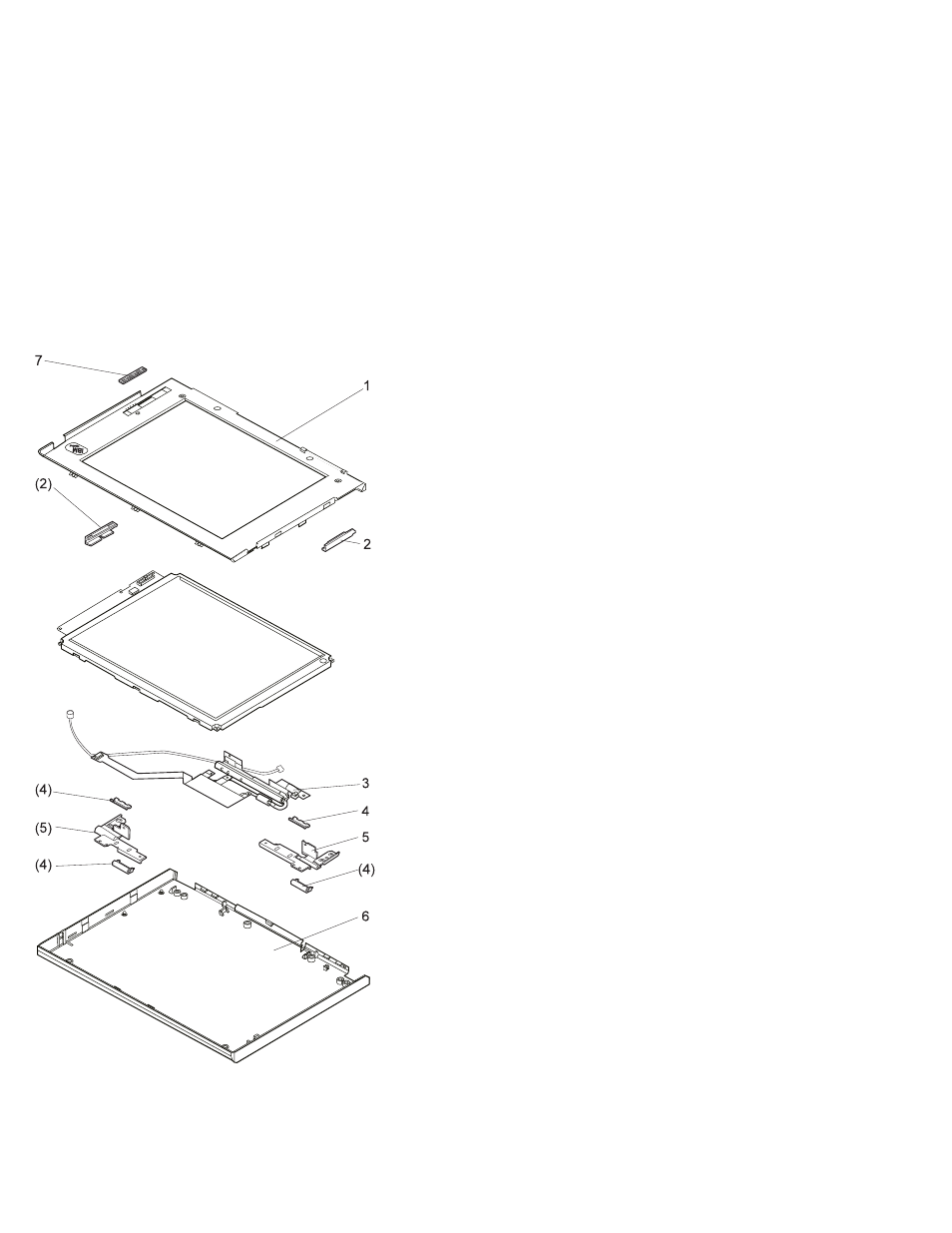 Lcd unit, 10.4 svga (p/n 29h9227) | IBM THINKPAD 760C/CD (9546) User Manual | Page 536 / 630