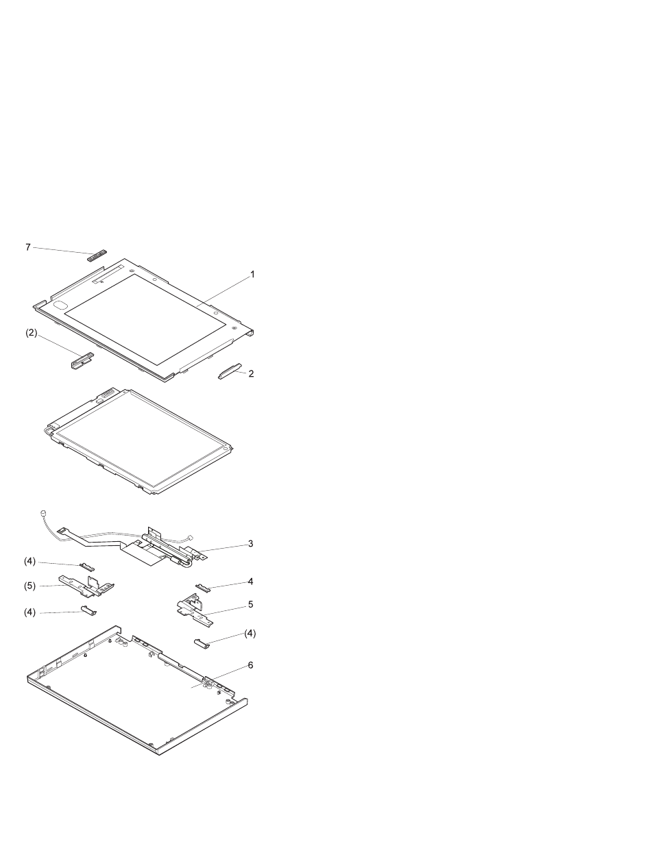 Lcd unit, 10.4 vga (p/n 46h5355) | IBM THINKPAD 760C/CD (9546) User Manual | Page 538 / 630