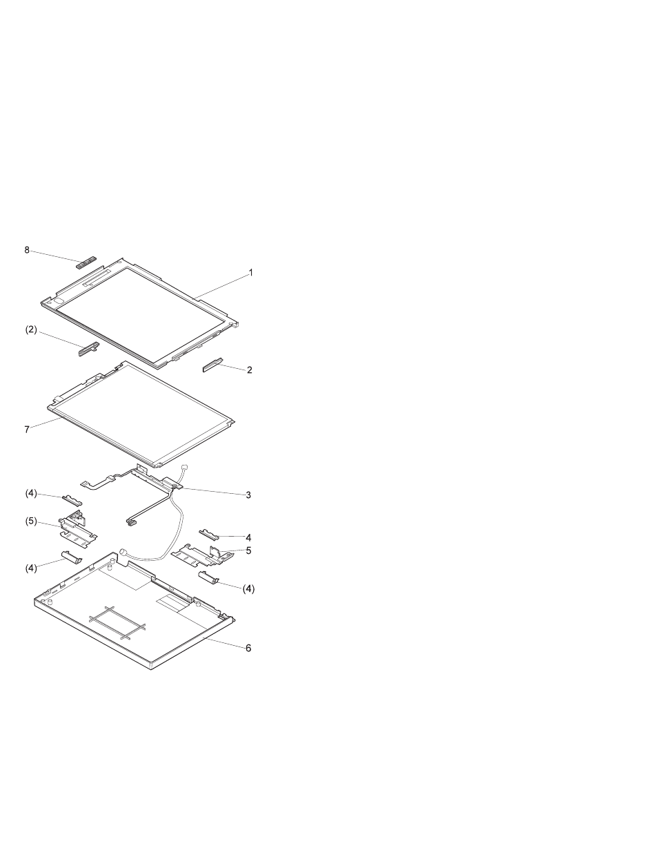 Lcd unit, 12.1 xga (p/n 82h8486) | IBM THINKPAD 760C/CD (9546) User Manual | Page 542 / 630