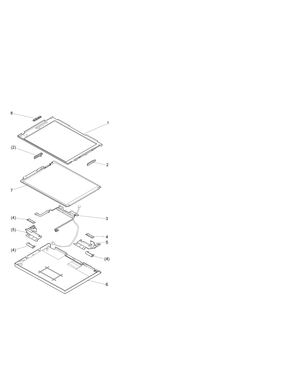 Lcd unit, 12.1 xga (p/n 46h5735, asm | IBM THINKPAD 760C/CD (9546) User Manual | Page 544 / 630