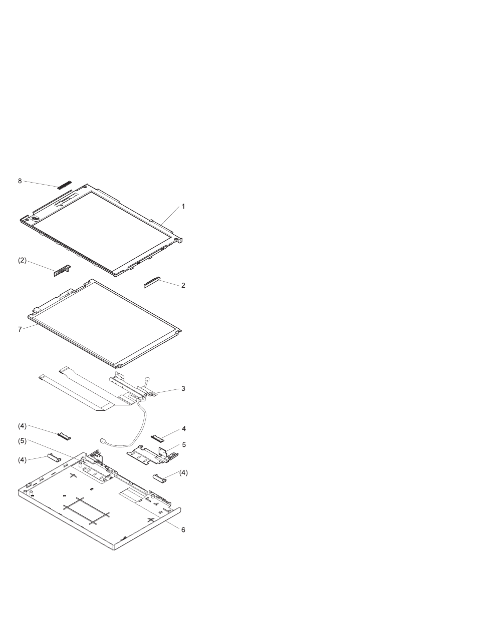 Lcd unit, 12.1 svga (p/n 82h8496) | IBM THINKPAD 760C/CD (9546) User Manual | Page 546 / 630