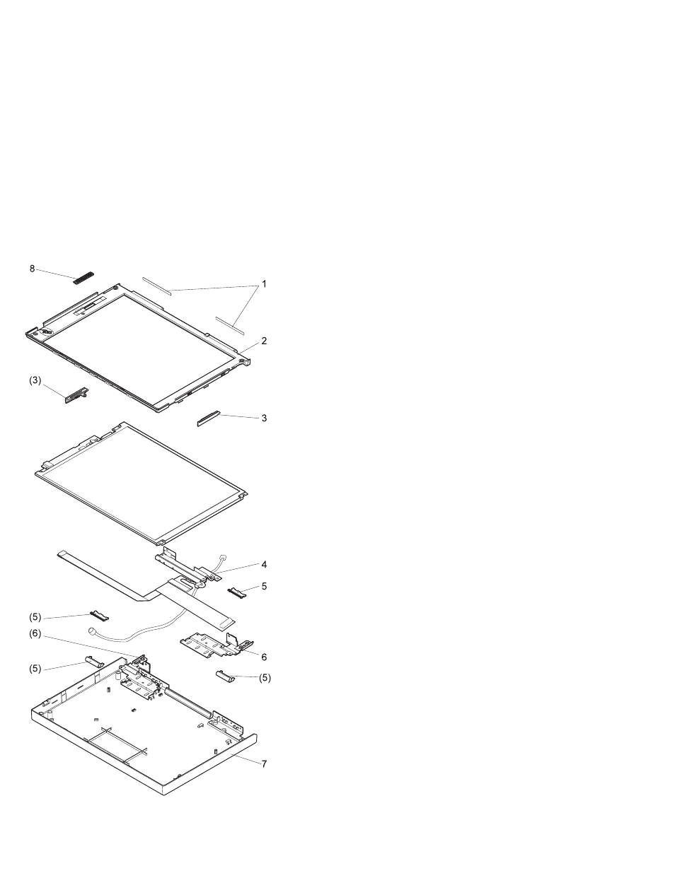 Lcd unit, 12.1 svga (p/n 11j8867 | IBM THINKPAD 760C/CD (9546) User Manual | Page 550 / 630