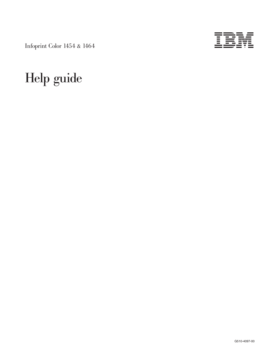 IBM INFOPRINT COLOR 1464 User Manual | 40 pages