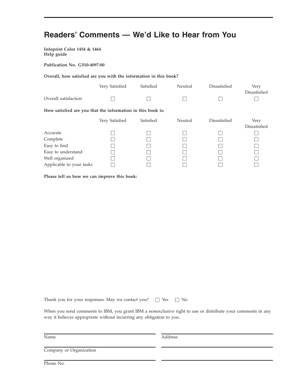 Readers, Comments, We’d | Like, Hear, From | IBM INFOPRINT COLOR 1464 User Manual | Page 37 / 40