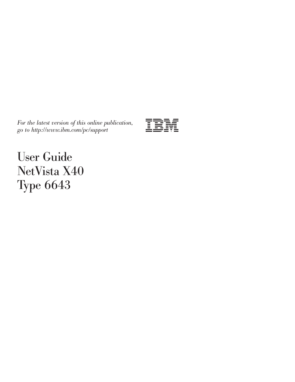 IBM NETVISTA X40 6643 User Manual | Page 3 / 120