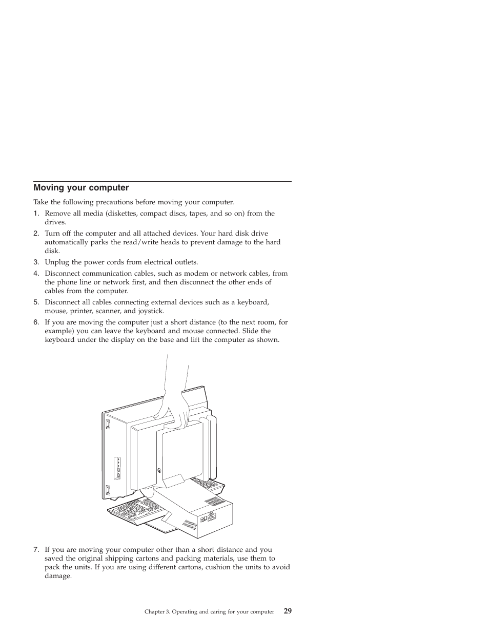 Moving your computer | IBM NETVISTA X40 6643 User Manual | Page 45 / 120
