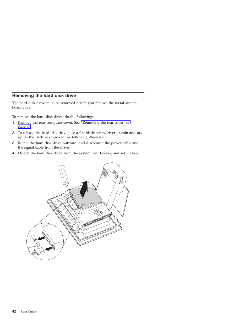 Removing the hard disk drive | IBM NETVISTA X40 6643 User Manual | Page 58 / 120
