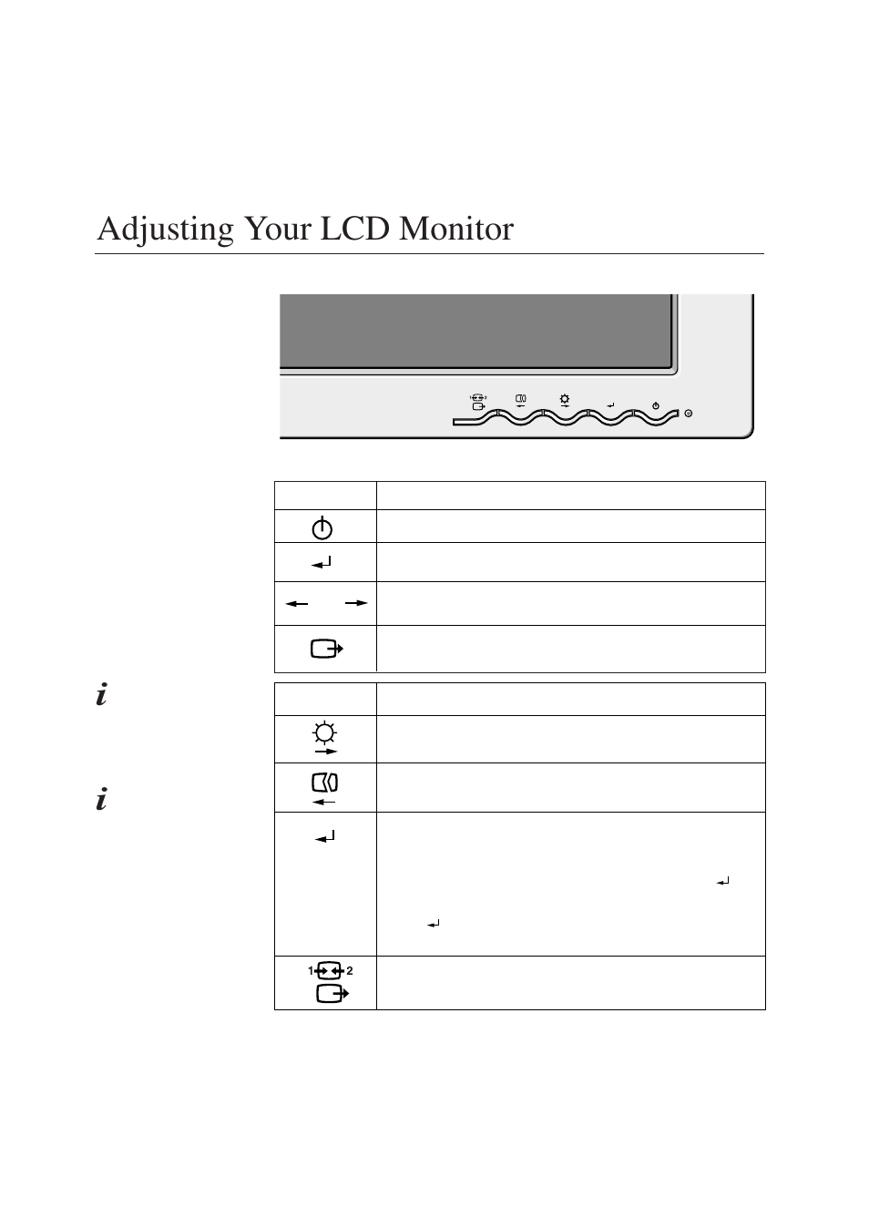 Adjusting your lcd monitor, User controls | IBM L200p User Manual | Page 18 / 30